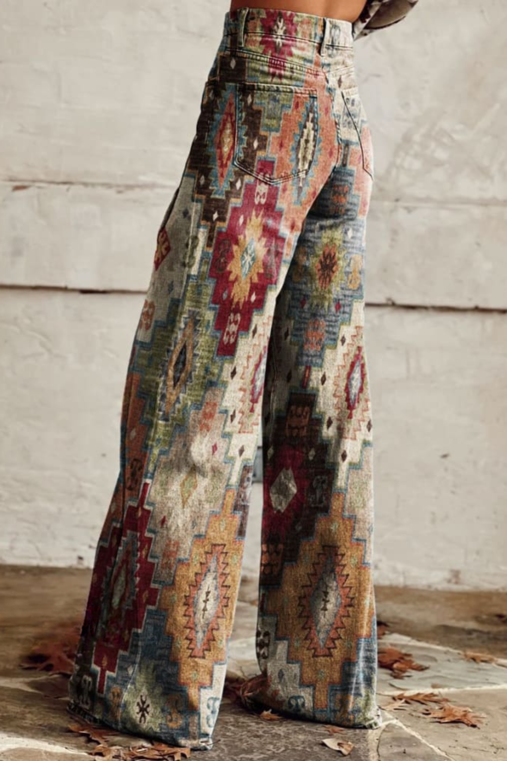 Gabriela | Pantalon en tapis vintage avec jambes larges
