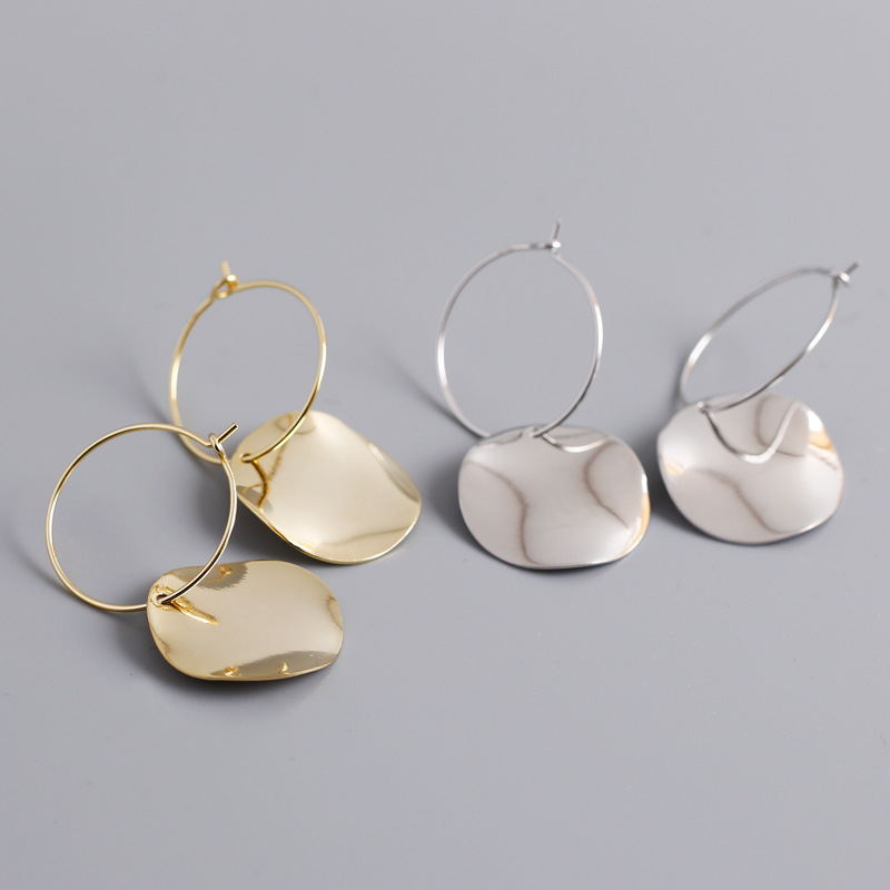 Boucles d'oreilles en argent plaqué or fait main