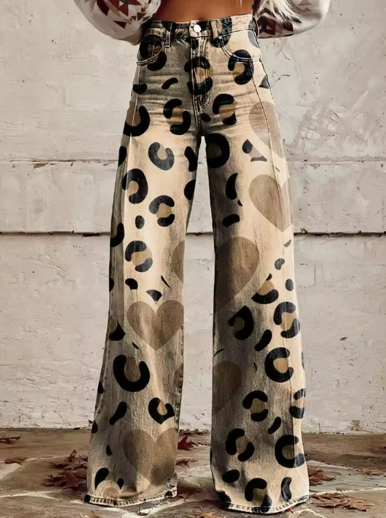 Eliza | Pantalon inspiré vintage avec imprimé ludique