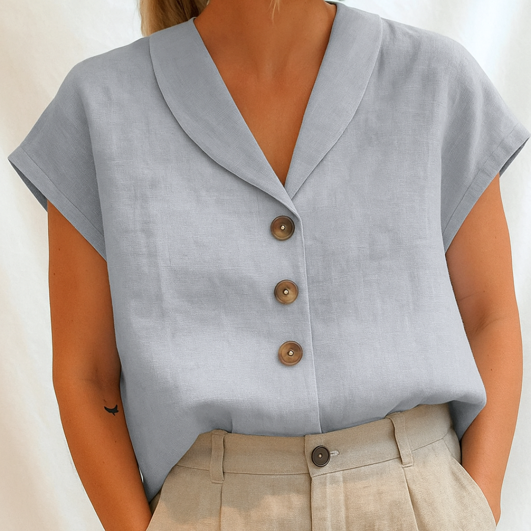Lois™ - BLOUSE UNIE ÉLÉGANTE