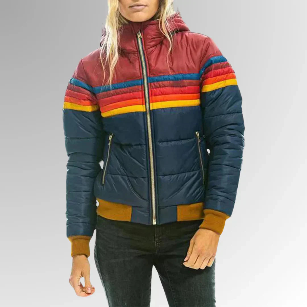 Sophia | Retro Striped Padded Jacket