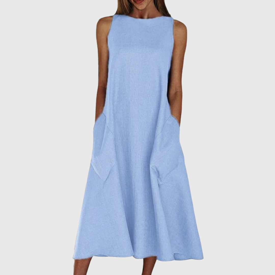 Cavell™ – Robe d'Été Unie avec Élégance Simple