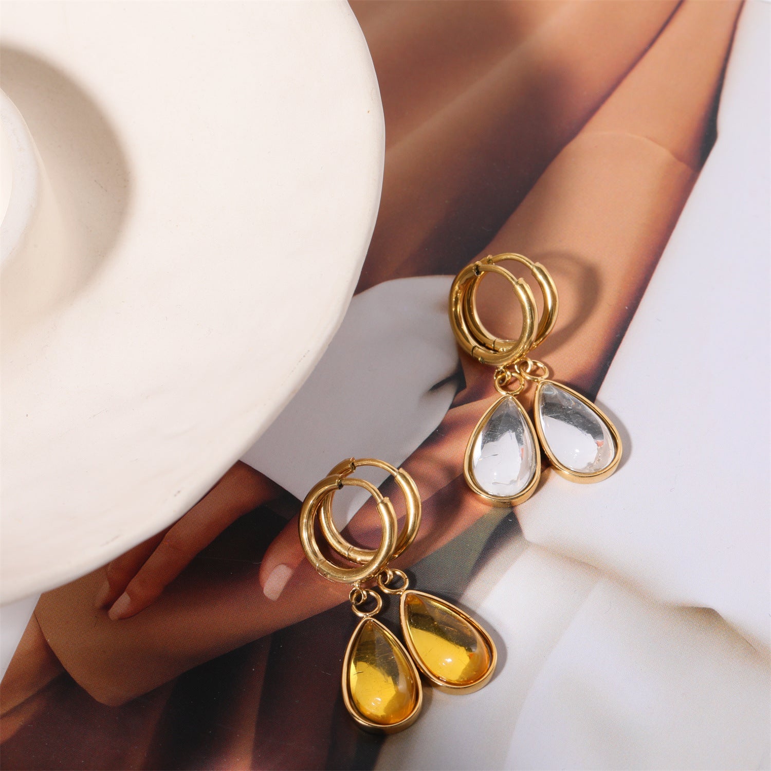 Boucles d'Oreilles en Cristal