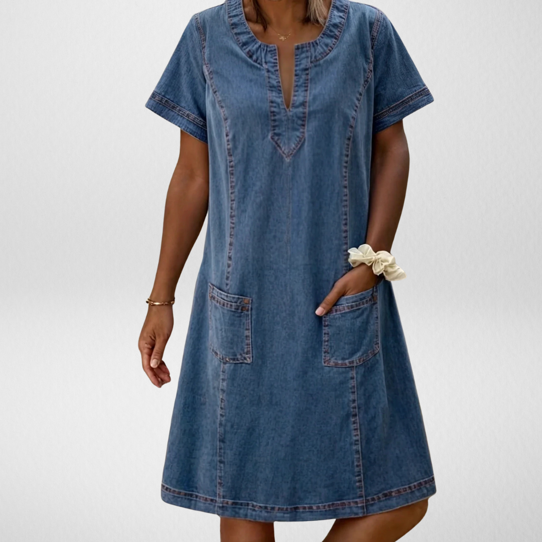 Claire Montréal™ - ROBE EN DENIM LÉGÈRE AVEC UNE COUPE DÉCONTRACTÉE