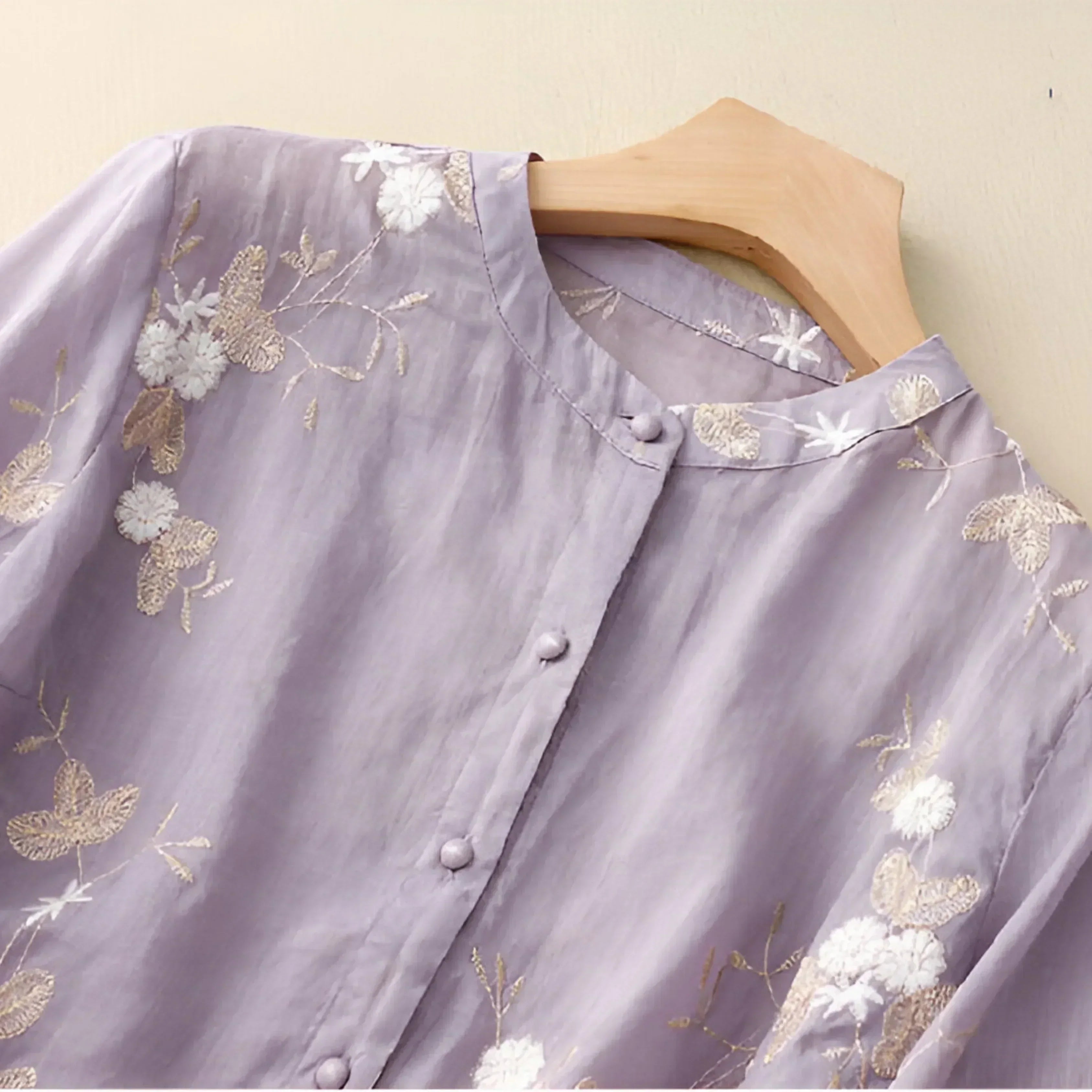 LUCILLE™ - BLOUSE FLORALE À BOUTONNER