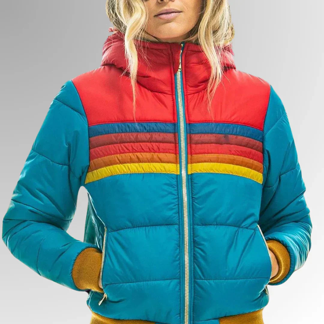 Sophia | Retro Striped Padded Jacket