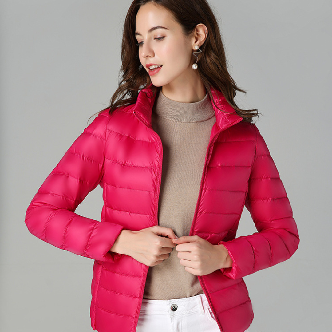 Myra™ | Ultralight Down Jacket with Sophisticated Pleats