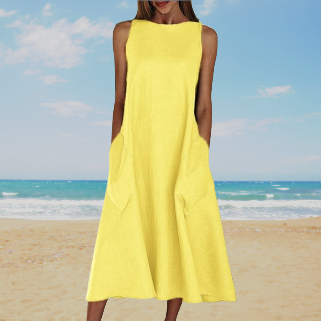 Cavell™ – Robe d'Été Unie avec Élégance Simple