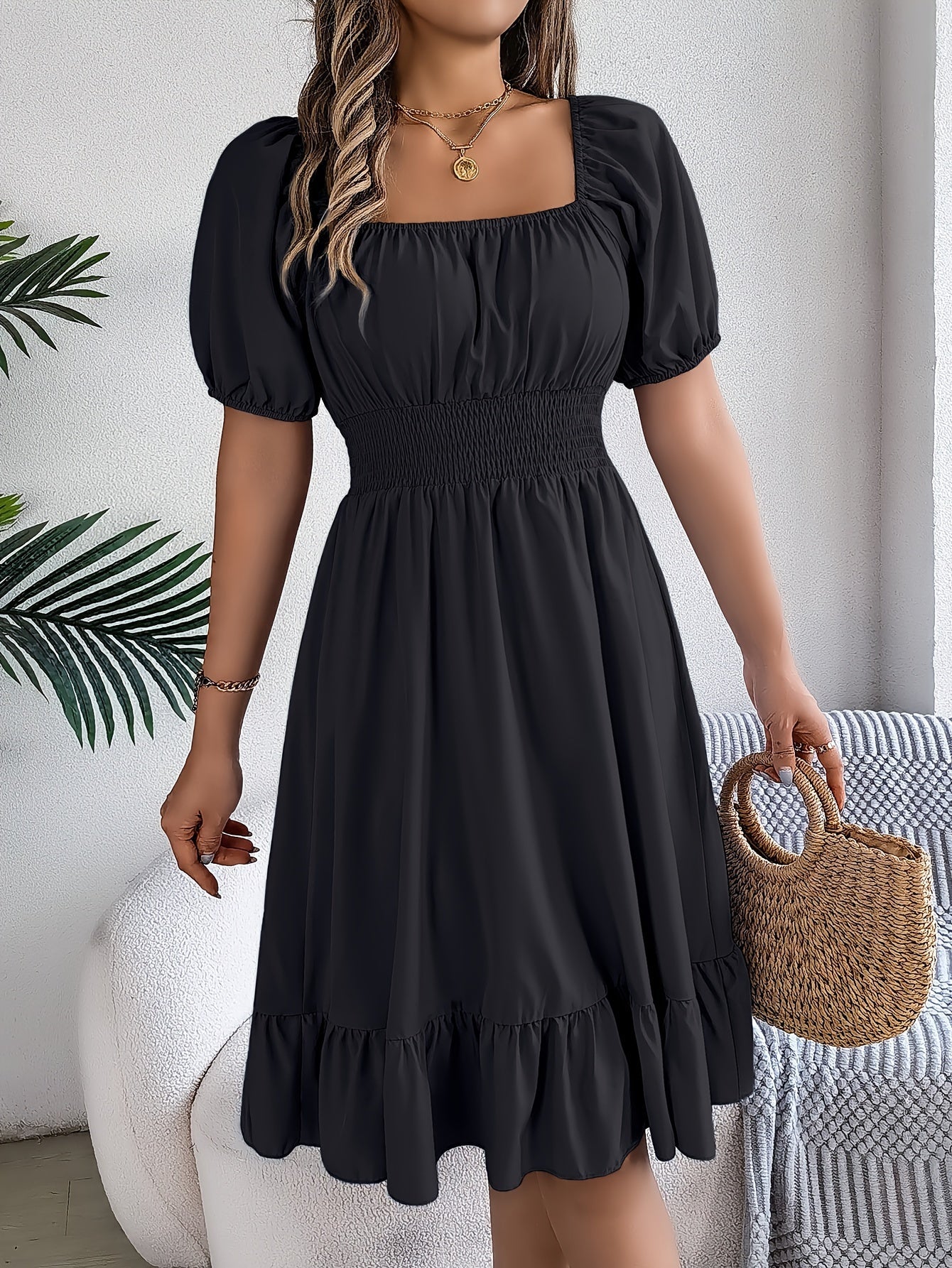 Sophia | Elegant Puff Sleeve Dress