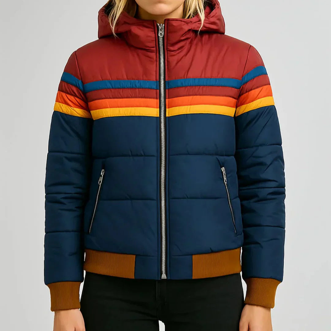 Sophia | Retro Striped Padded Jacket