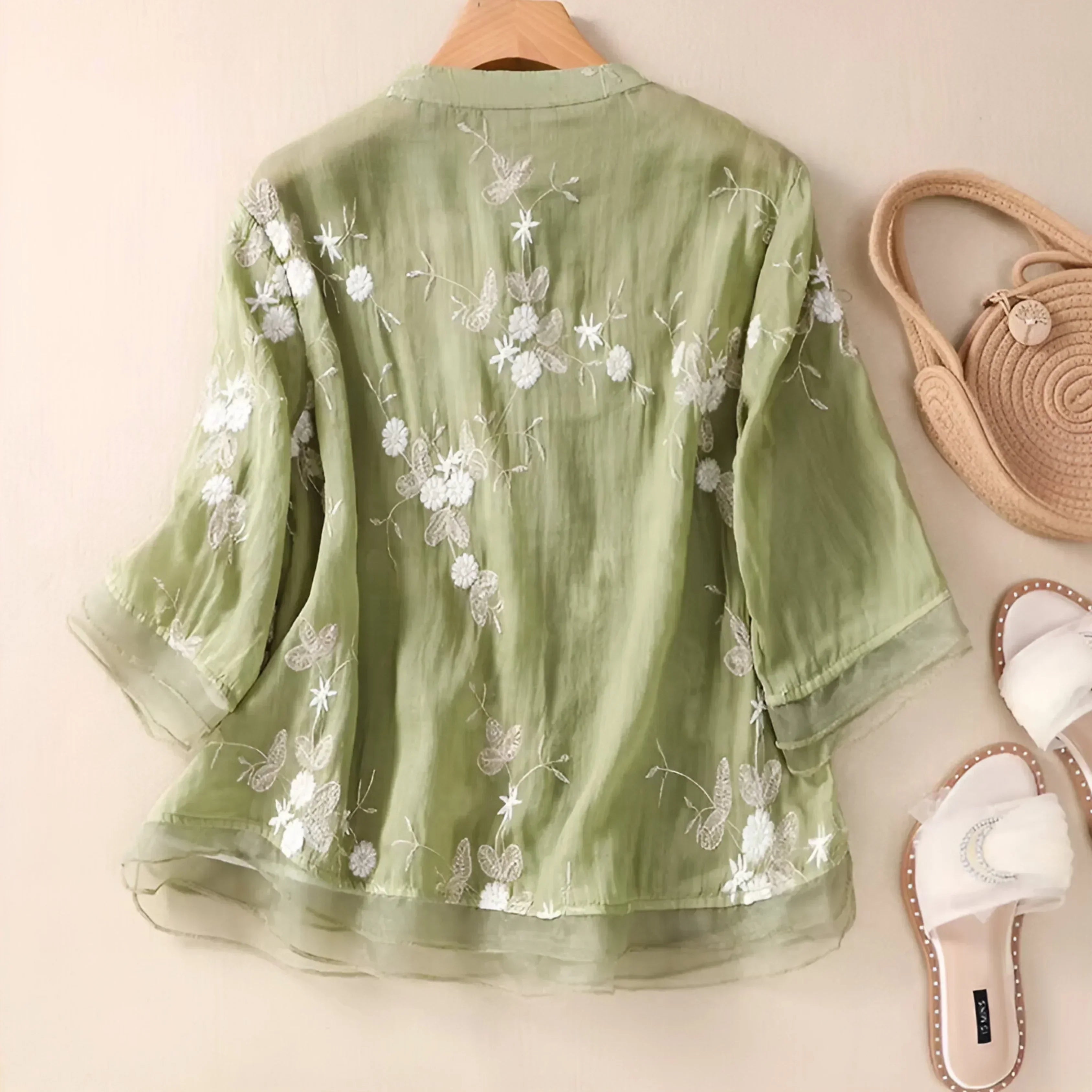 LUCILLE™ - BLOUSE FLORALE À BOUTONNER