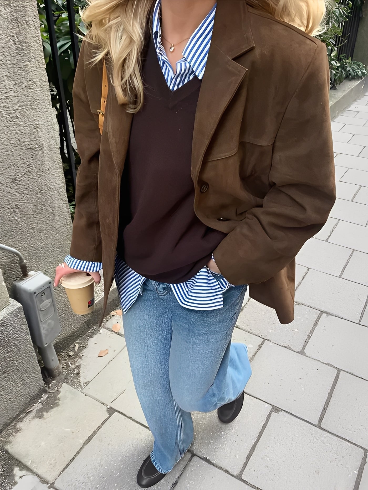 Visconte | Élégante veste marron