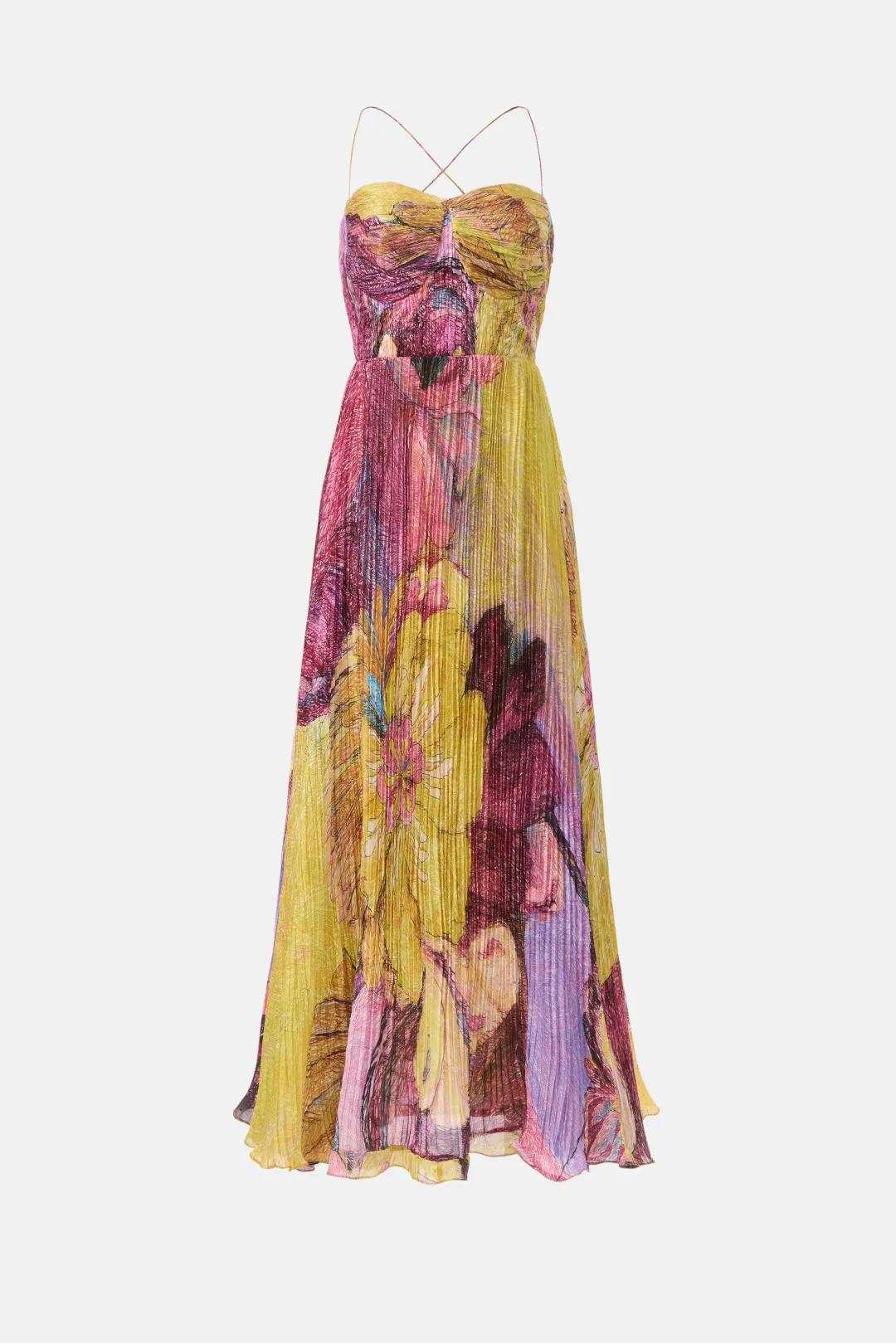 Kiara™ - ROBE MAXI IMPRIMÉE IKAT MULTICOLORE
