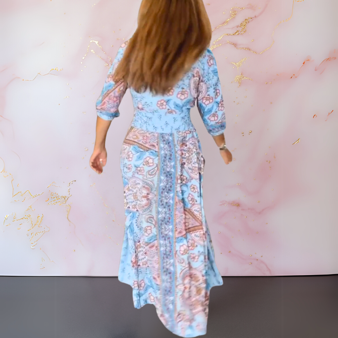 Rita™ - ROBE D'ÉTÉ ÉLÉGANTE À COL EN V AVEC SILHOUETTE FLATTEUR