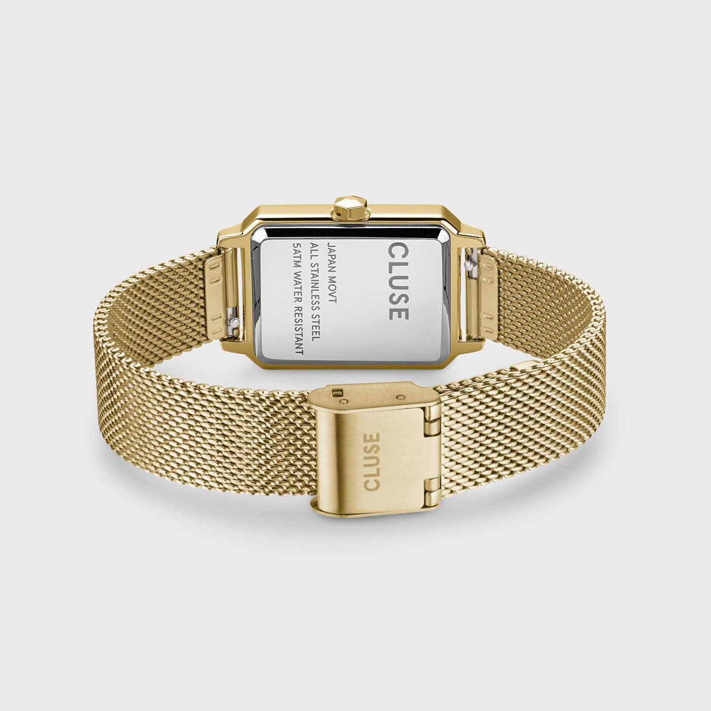 Montre Fluette Maille Blanche, Couleur Or