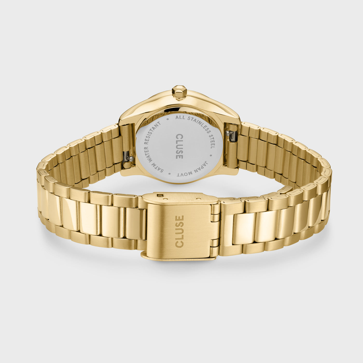 Montre Mini Féroce en Acier, Perle Abricot, Couleur Or