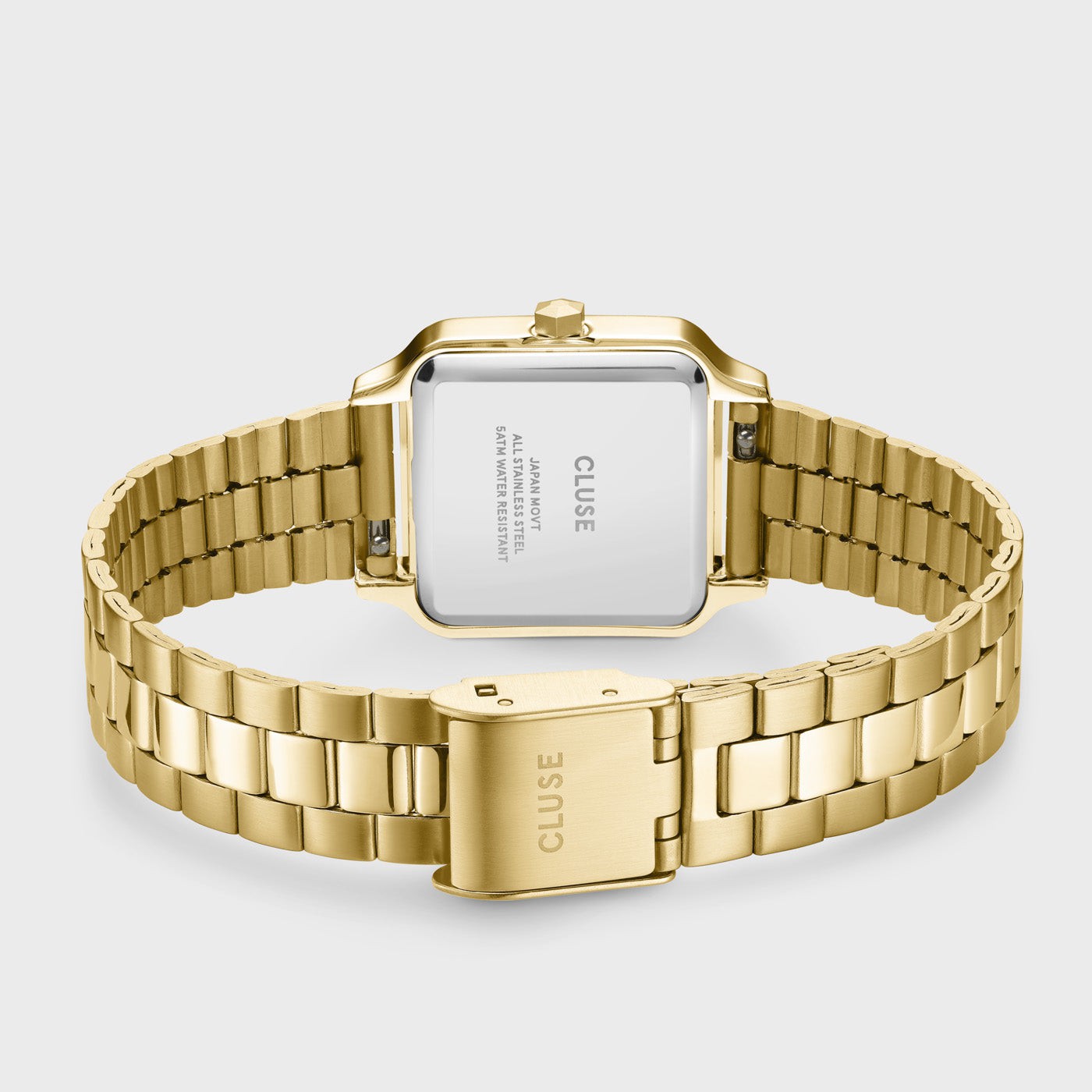 Gracieuse Petite Montre en Acier, Couleur Or Plein