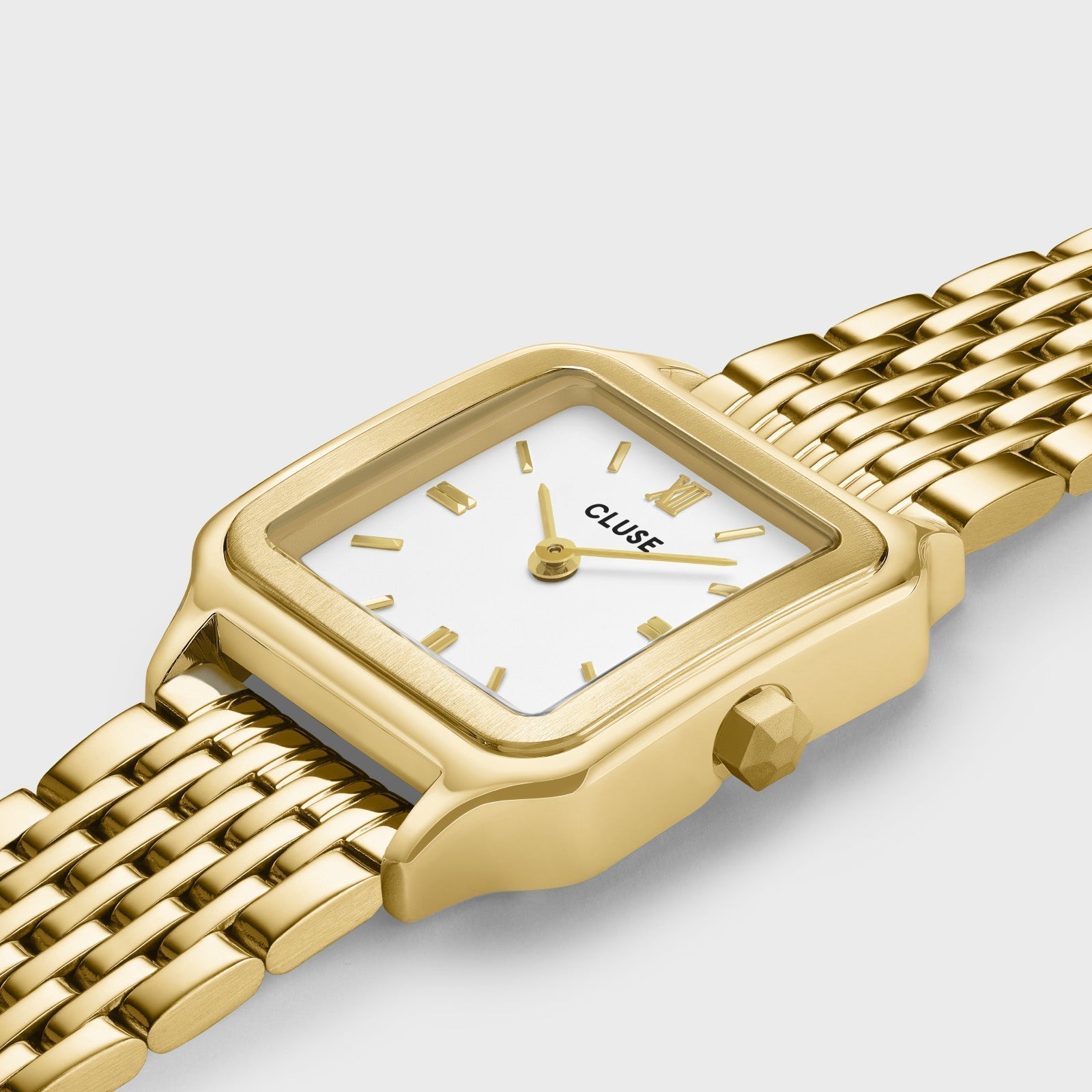 Montre Petite Gracieuse en Acier, Couleur Blanche et Dorée