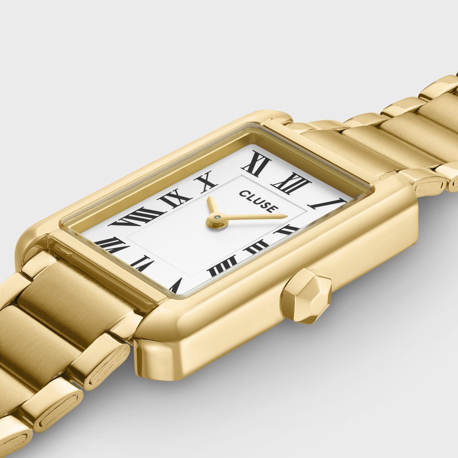 Montre Belisenna en acier, couleur blanche et dorée