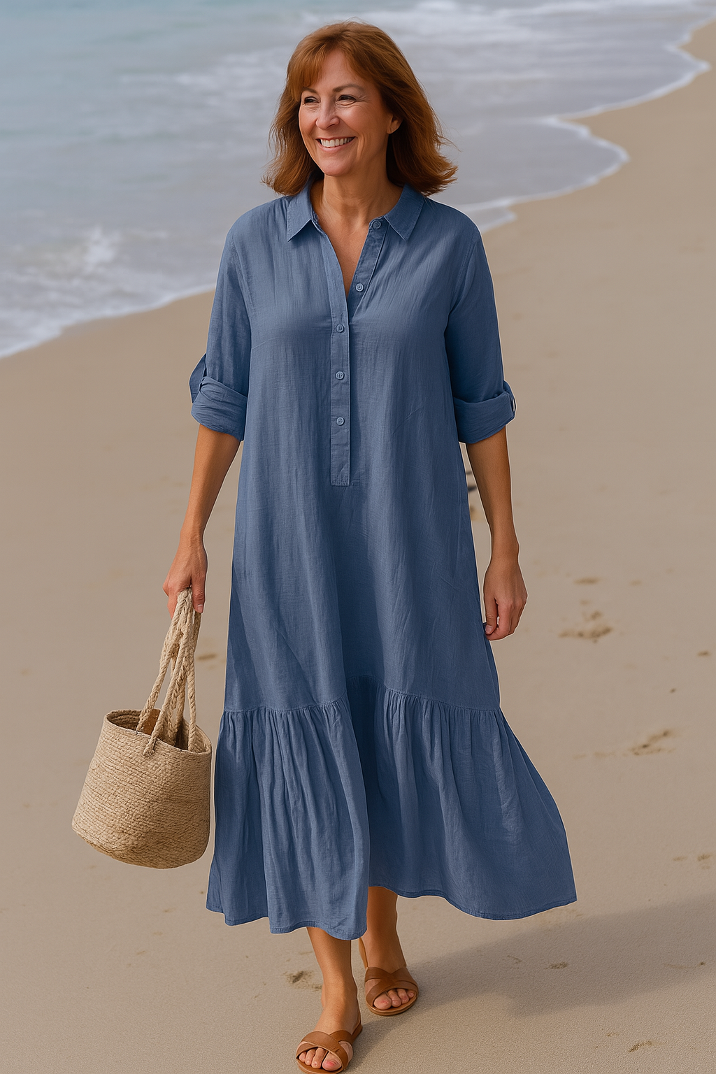 Cavell™ – Robe avec Col & Ourlet Flottant