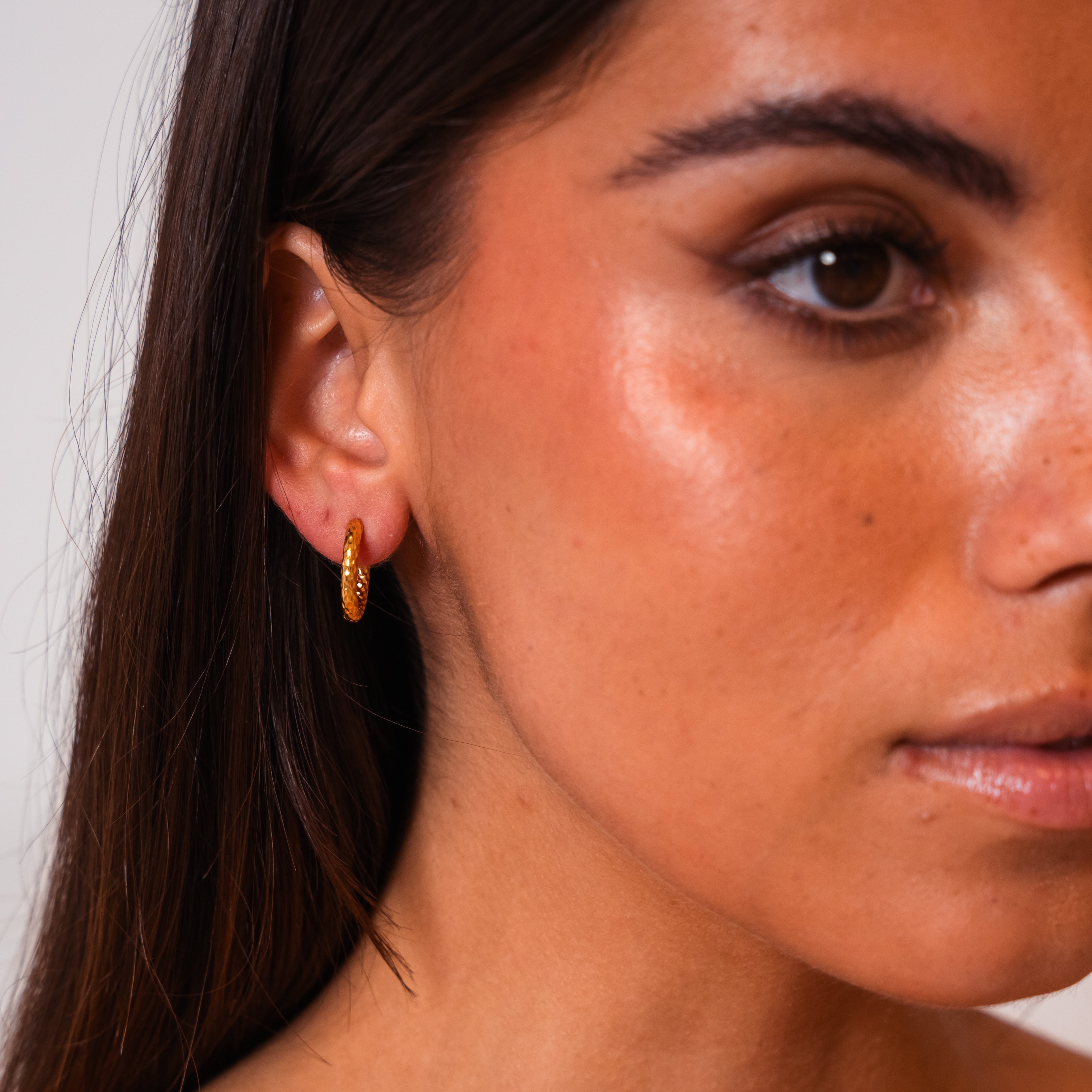 Boucles d'oreilles martelées