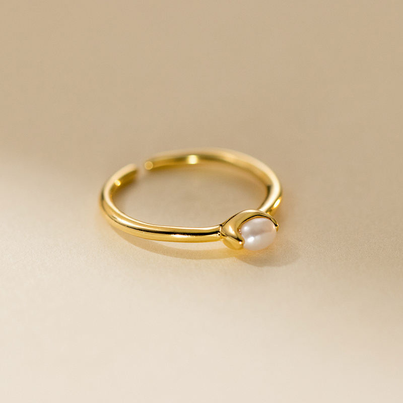 Open Baroque Pearl Ring