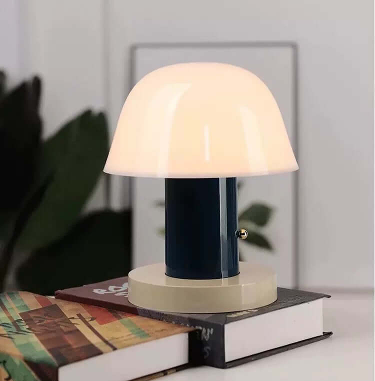 Lampe Champignon Sans Fil – Contrôle Tactile, 3 Modes de Couleur, Rechargeable