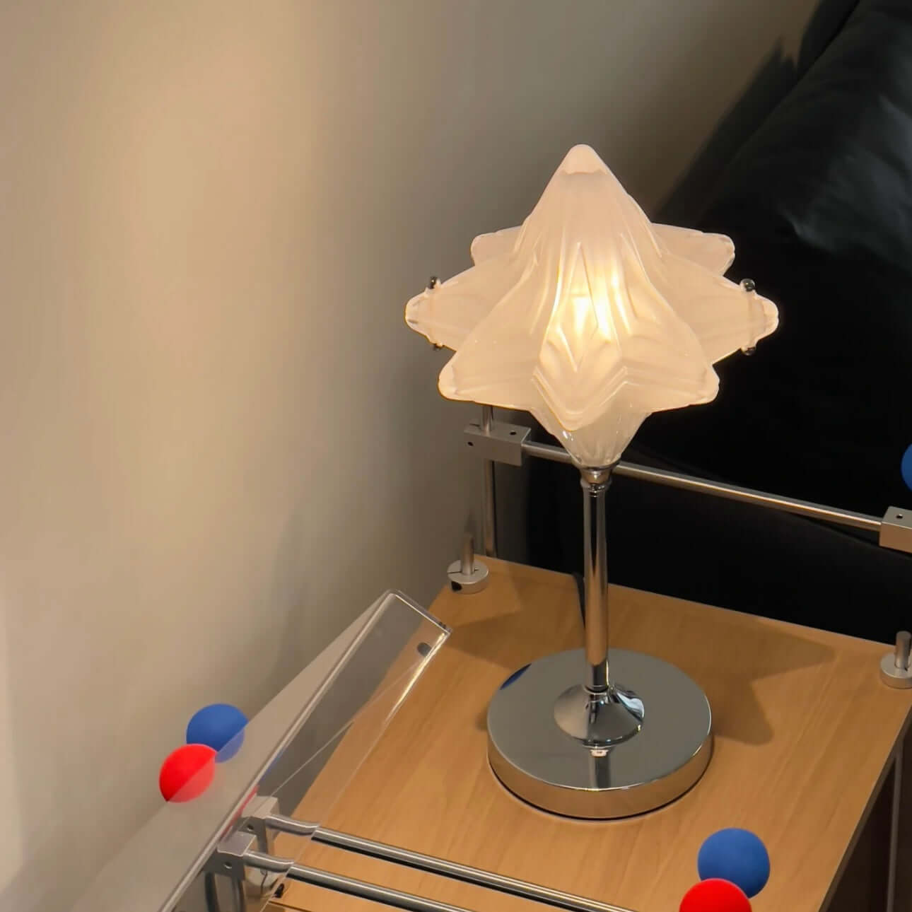 Lampe de Table Étoile Postmoderne Française – Lampe de Nuit Rechargeable à Contrôle Tactile LED en Verre pour Décoration Intérieure & Cadeaux