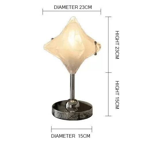 Lampe de Table Étoile Postmoderne Française – Lampe de Nuit Rechargeable à Contrôle Tactile LED en Verre pour Décoration Intérieure & Cadeaux