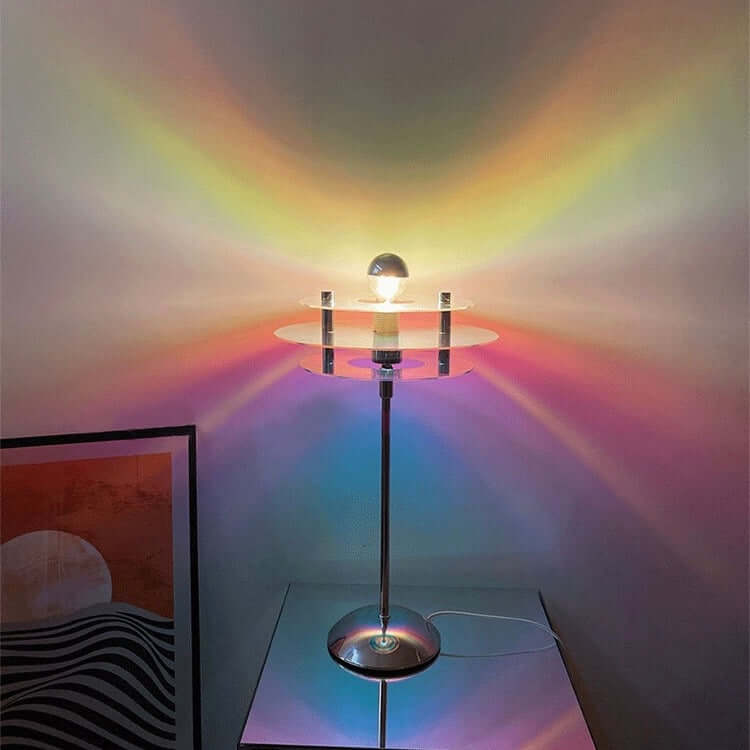 Lampe de Table Bauhaus – LED Acrylique Coloré, Alimentation USB