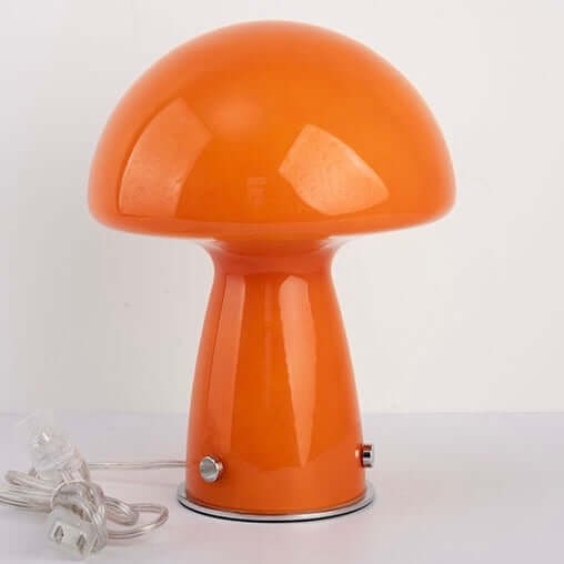 Lampe de Table Champignon | Verre, USB & Dimming Continu