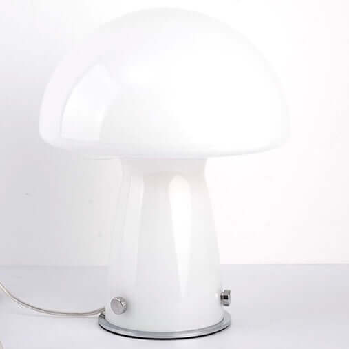 Lampe de Table Champignon | Verre, USB & Dimming Continu