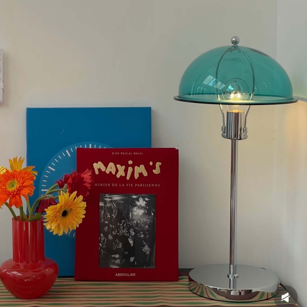 Lampe de Table Acrylique Bauhaus | Luminosité Ajustable & Lumière Douce