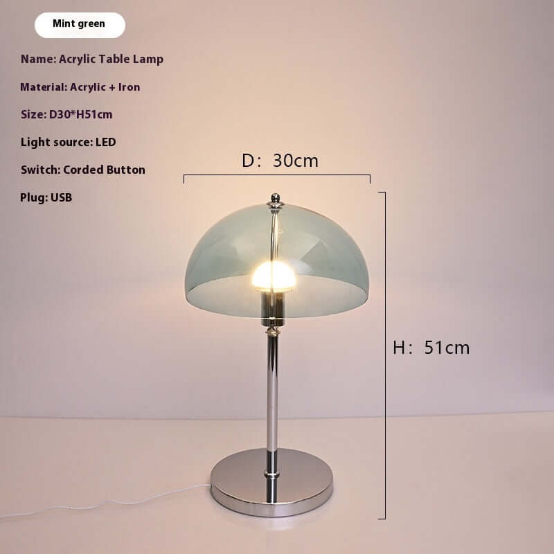 Lampe de Table Acrylique Bauhaus | Luminosité Ajustable & Lumière Douce