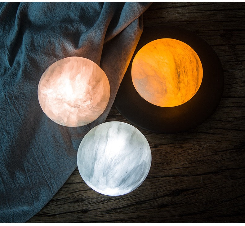 Lampe de Nuit LED en Forme d'Oeuf en Minerai Naturel – Lampe de Chevet pour Dormir