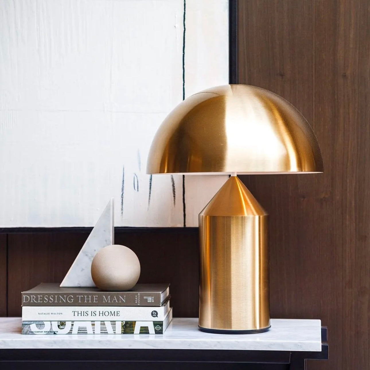 Lampe de Table Champignon Nordique – Lampe de Chevet en Métal Design