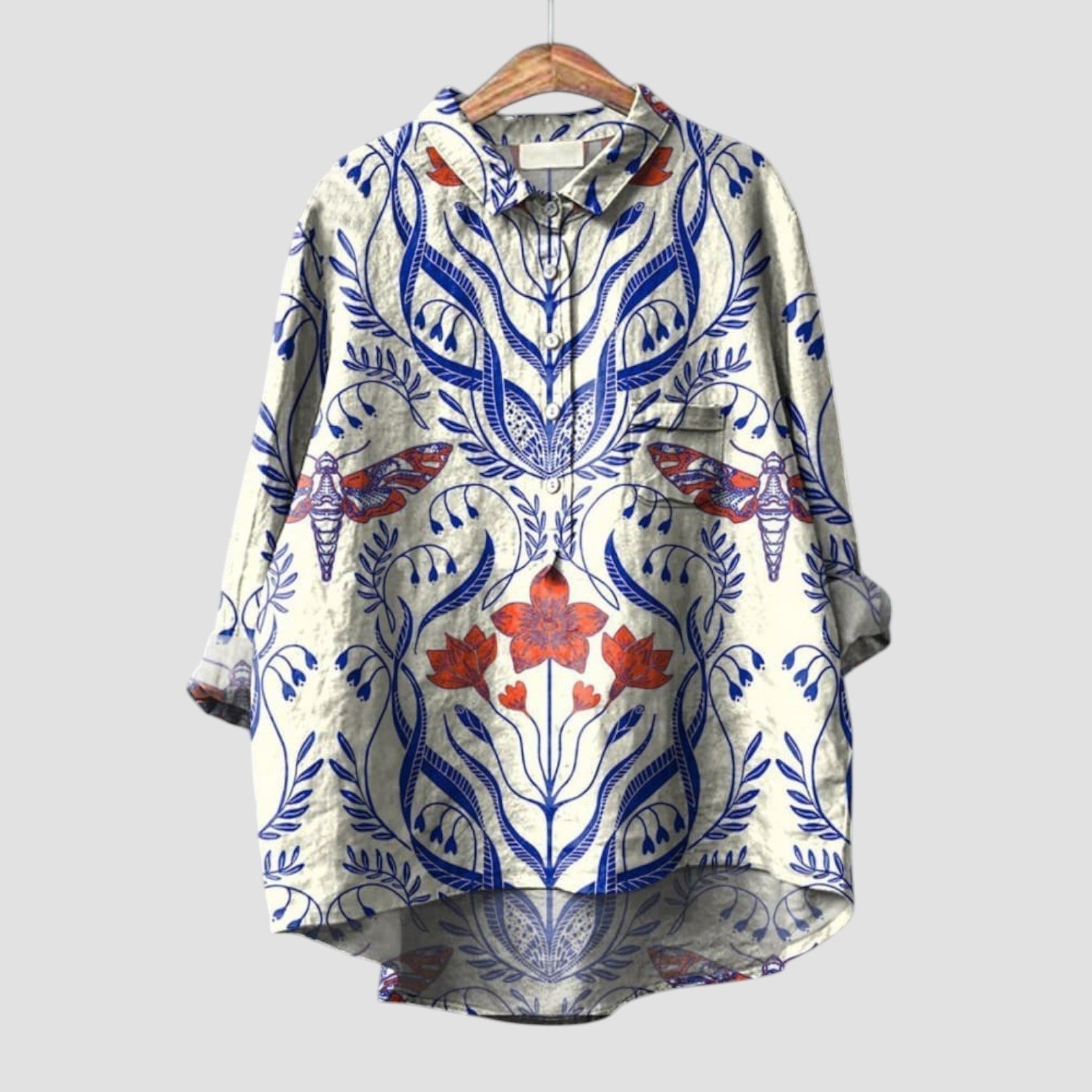 PALMIRA™ - CHEMISE OVERSIZE AVEC UN DESIGN DE CHIEN JOUET ET UN CONFORT QUOTIDIEN