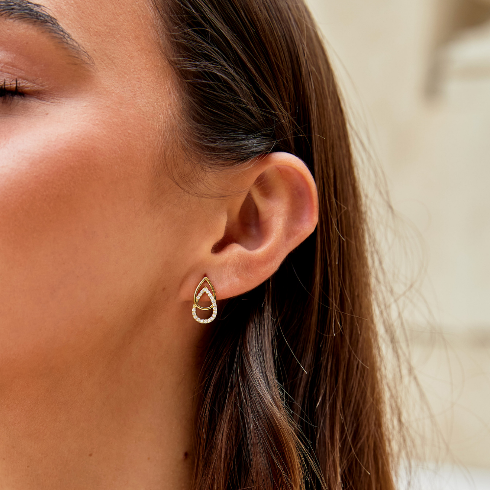 Boucles d'oreilles Lin en forme de goutte