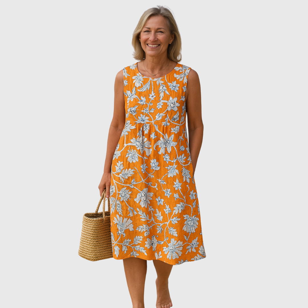 Cavell™ – Robe d'été avec Imprimé Floral Tropical & Silhouette Ample