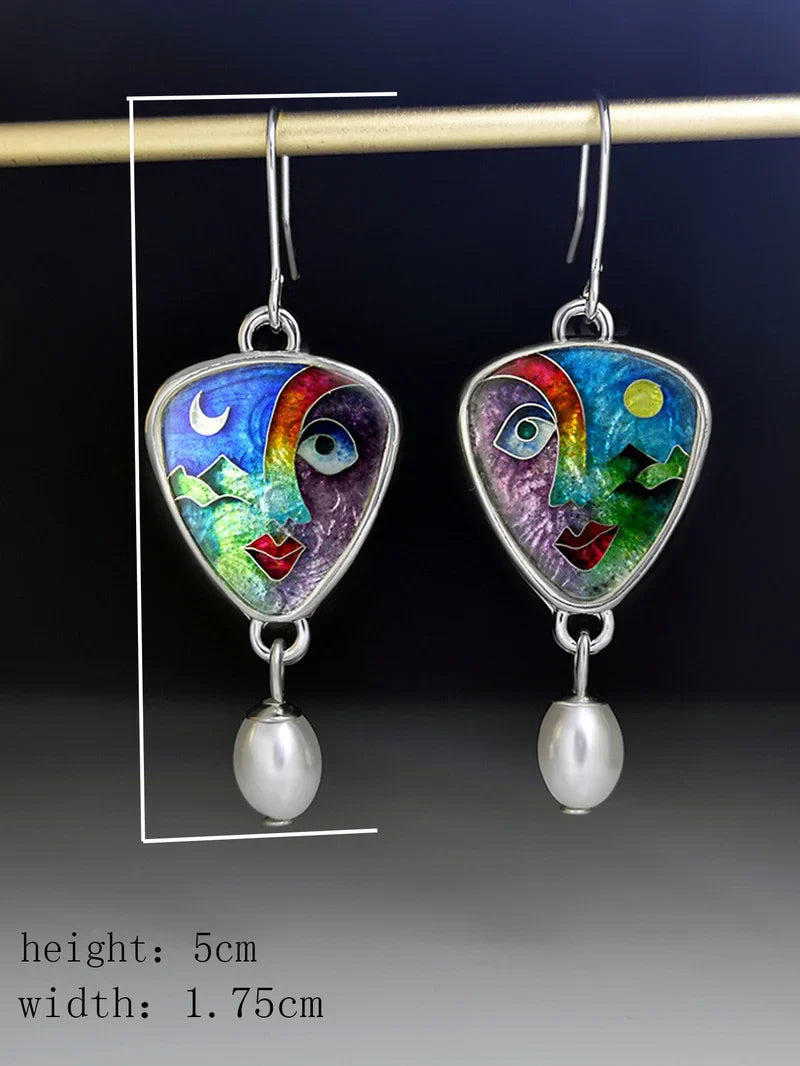 Boucles d'oreilles artistiques vintage
