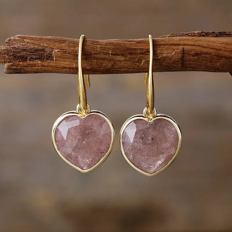 Boucles d'oreilles Vintage en forme de cœur