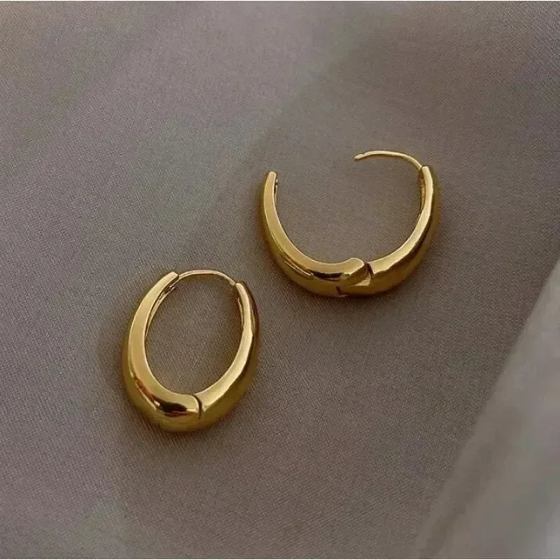 Boucles d'Oreilles Créoles en Argent et Or