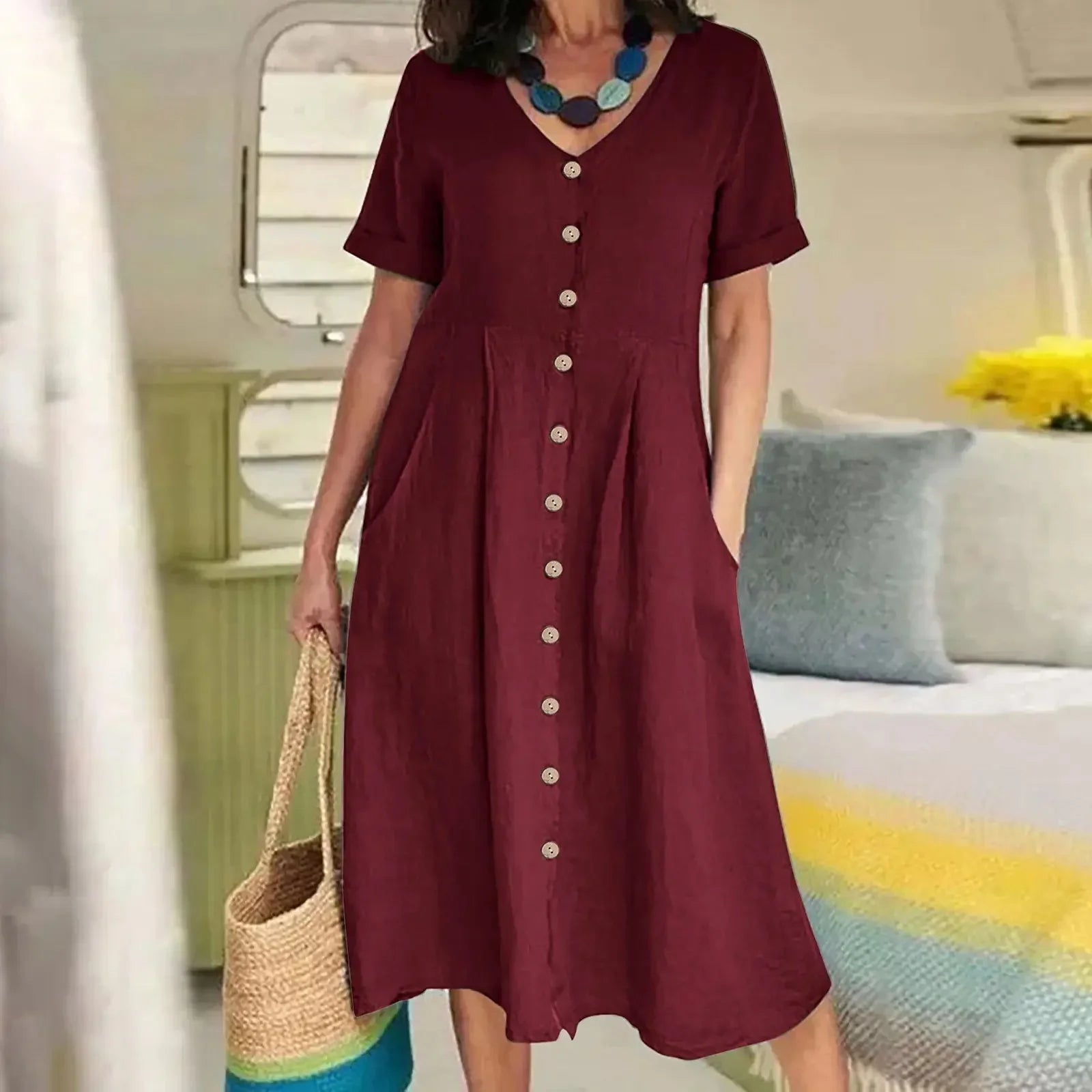 Cavell™ – Robe à Nouer avec Élégance Estivale