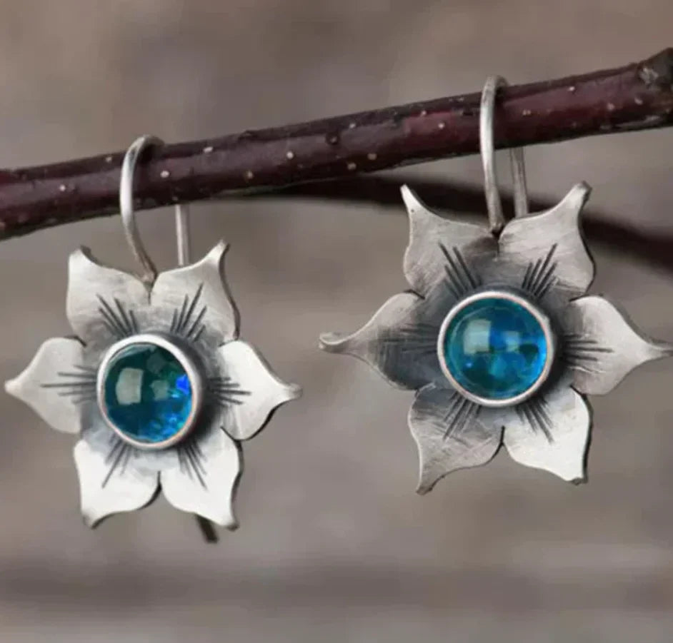 Boucles d'oreilles vintage en fleurs