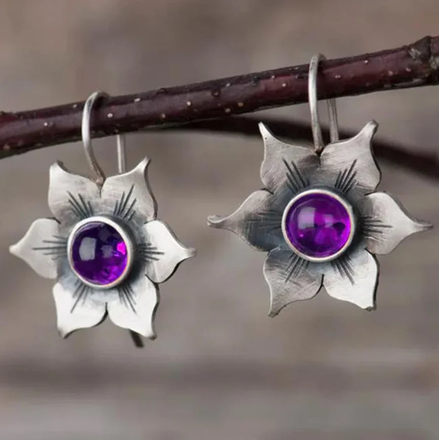 Boucles d'oreilles vintage en fleurs