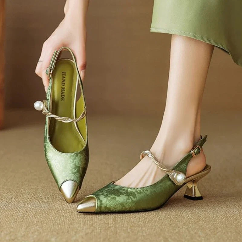 ASTRID | TALONS À DOS SANGLE EMBELLIS PAR DES PERLES