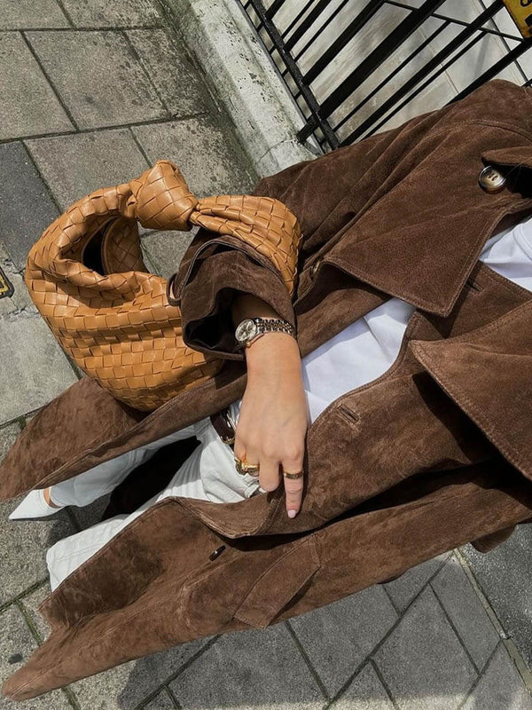Sophie | Trench-coat élégant en cuir d'agneau