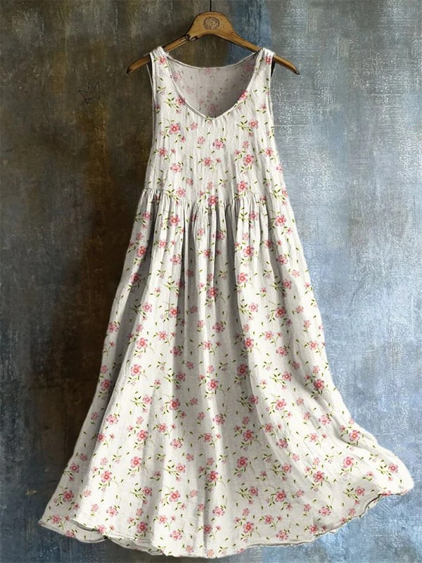 Robe Tank Flowy Florale Cottagecore Vintage