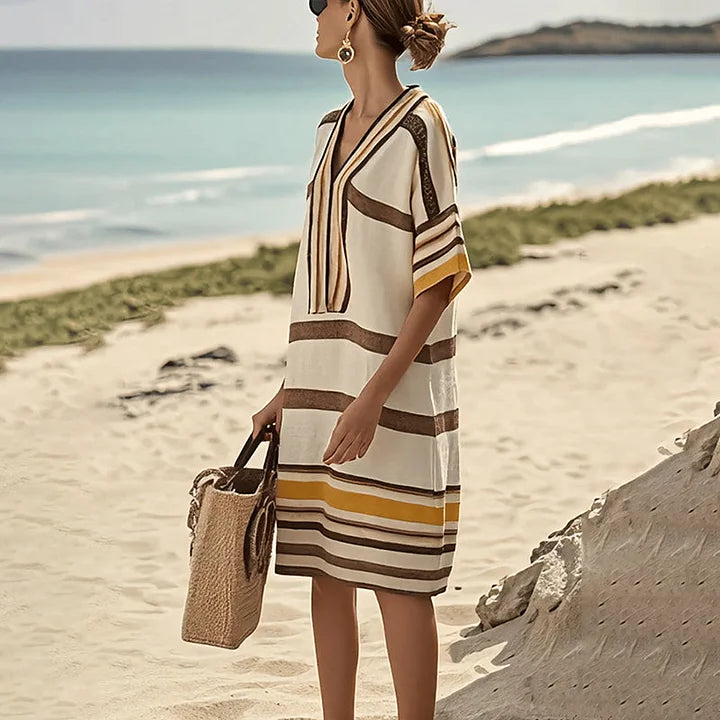 Allison™ | Robe Fluide Rayée