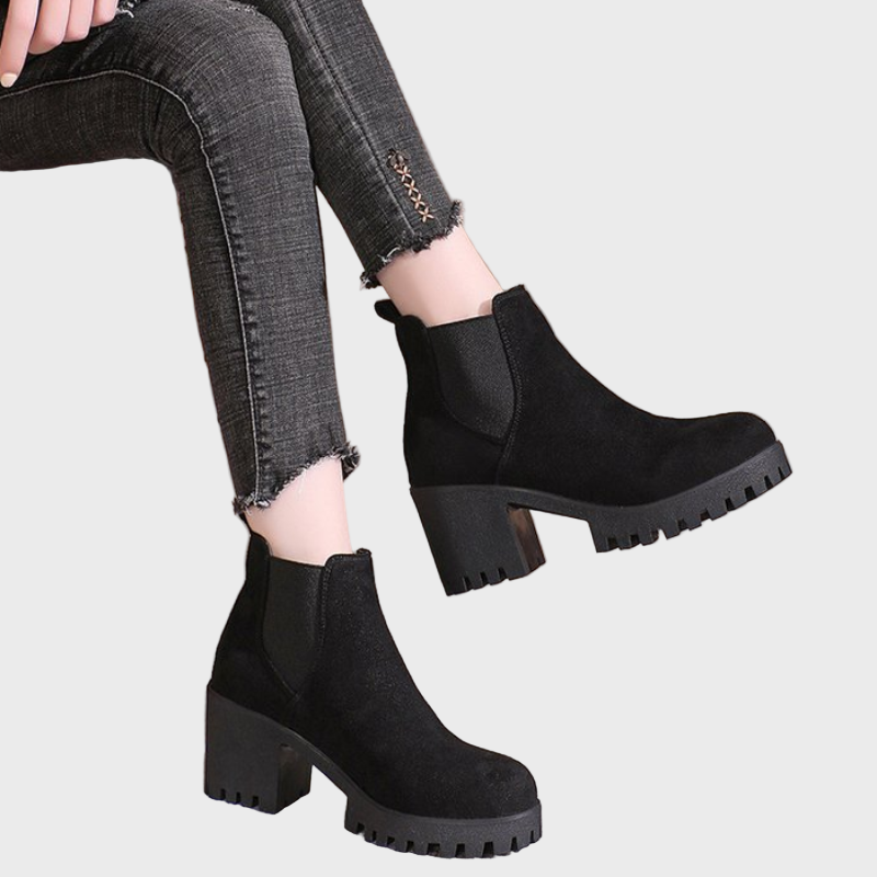 Marley | Block Heel Short Boots